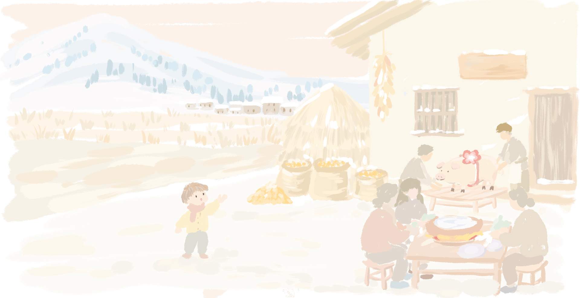 雪中刨猪汤:冬日乡情与暖意交织(图1) 雪中刨猪汤:冬日乡情与暖意交织(图1)