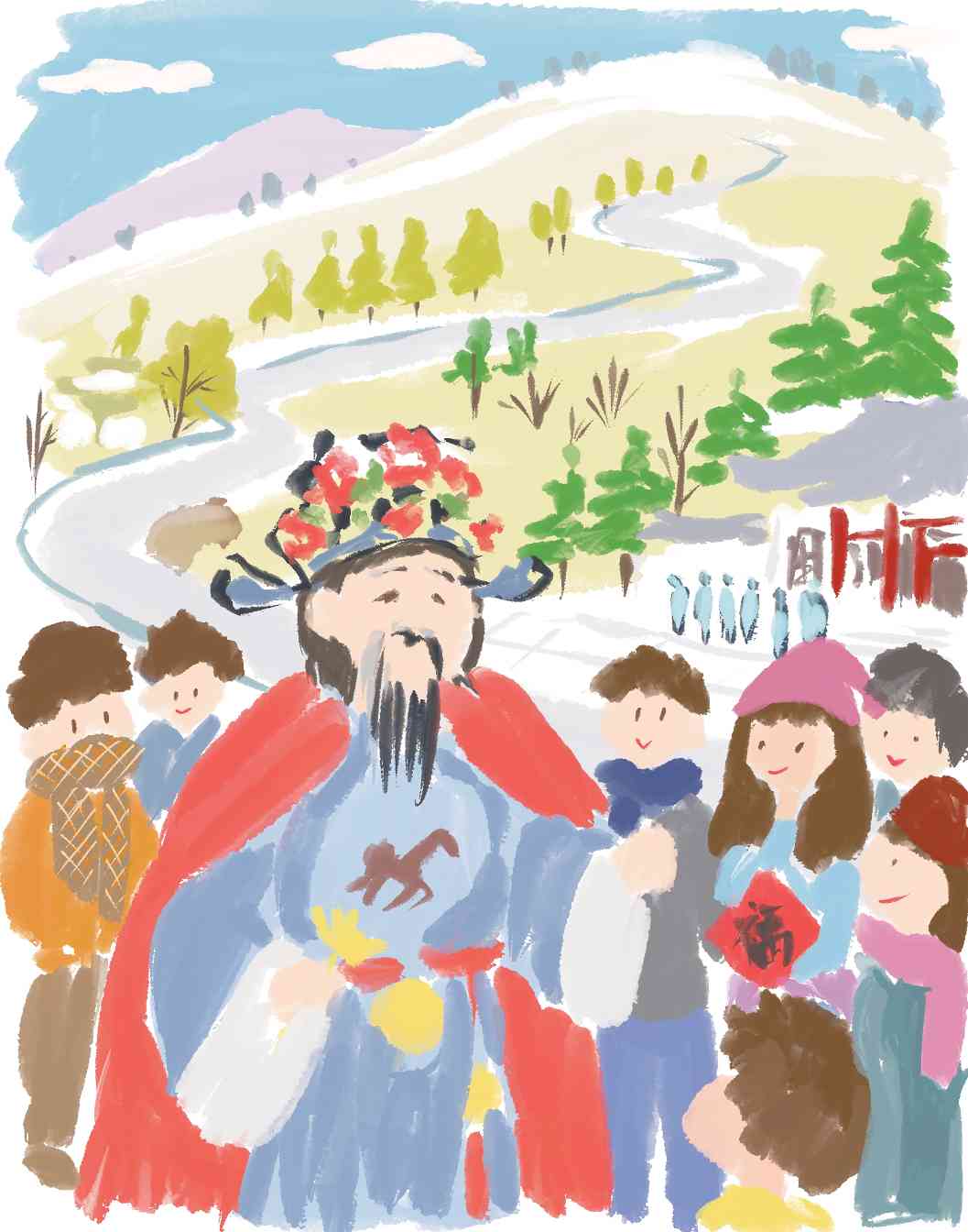 春官送福六盘山 民俗文化根脉传承(图1) 春官送福六盘山 民俗文化根脉传承(图1)