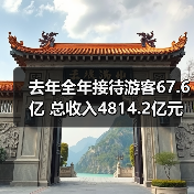 去年全年接待游客67.6亿 总收入4814.2亿元(图2) 文旅发展数据统计:景区、场馆及市场全解析(图2)