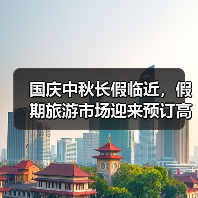 国庆中秋长假临近,假期旅游市场迎来预订高峰(图2) 国庆假期旅游预订高峰 市场呈现短途高频长线高质趋势(图2)