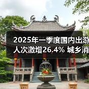 2025年一季度国内出游人次激增26.4% 城乡消费差距明显(图4)