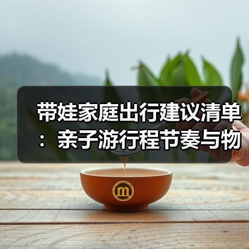 带娃家庭出行建议清单：亲子游行程节奏与物品准备要点 - 耀途希冀旅游网